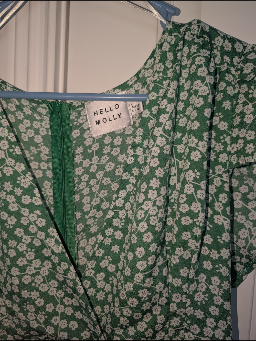 Hello Molly Green Ditsy Floral Mini Romper - Picture 3 of 3